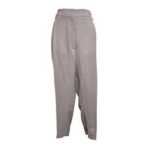 Brunello Cucinelli High Waist Straight Leg Cropped Trousers/14
